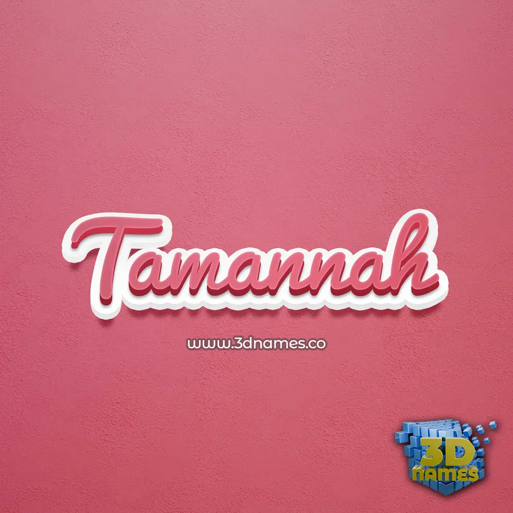 tamannah in Red Scribble style - 3D name wallpaper