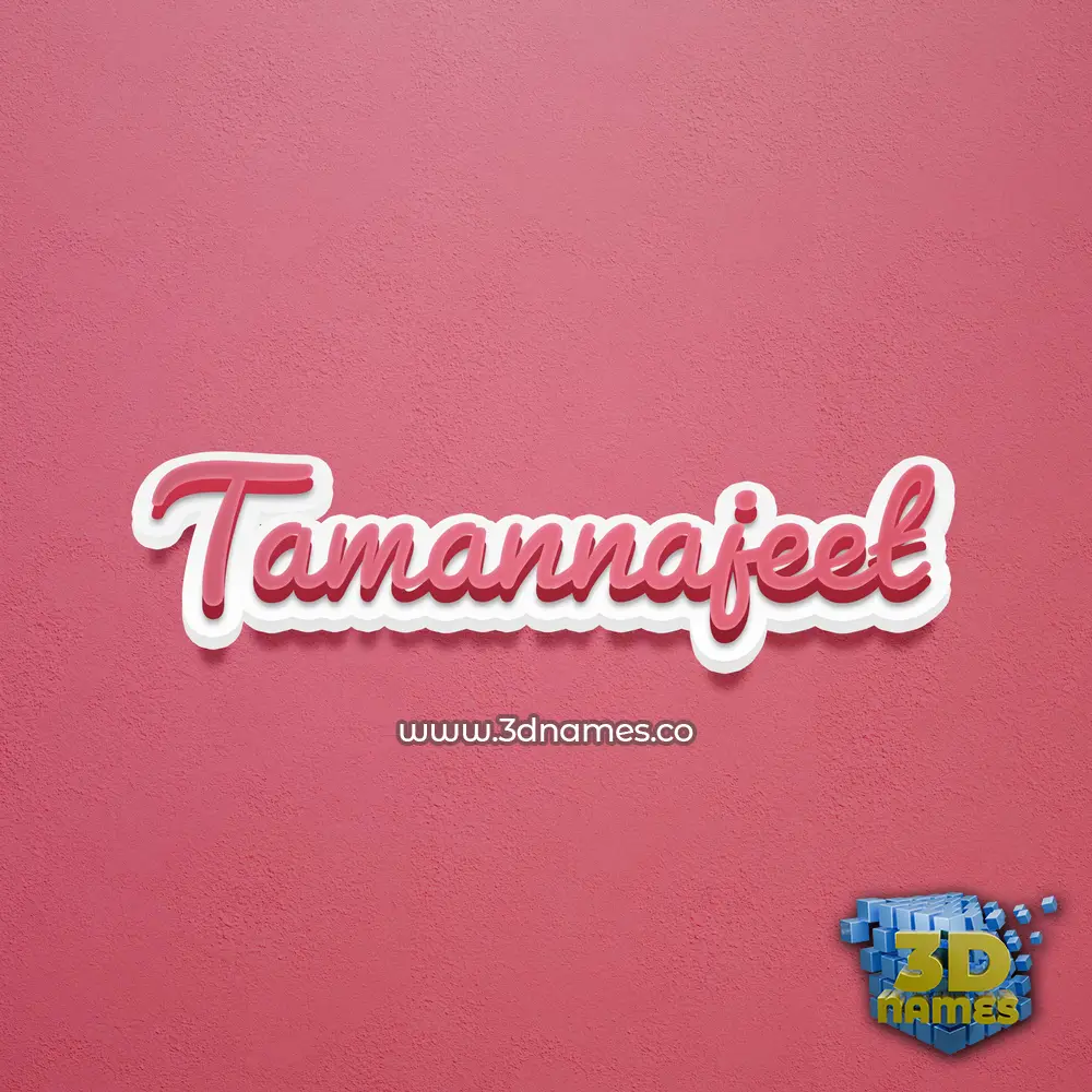 tamannajeet in Red Scribble style - 3D name wallpaper