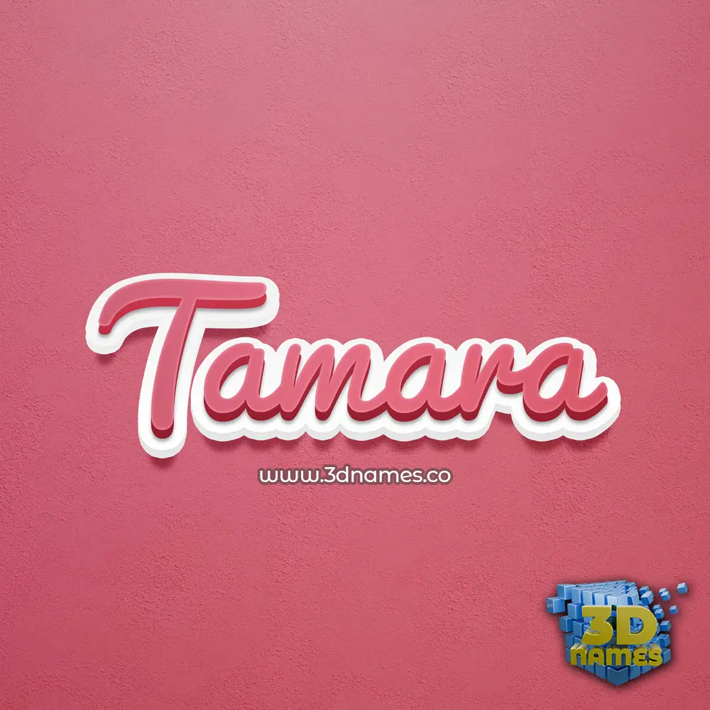 tamara in Red Scribble style - 3D name wallpaper