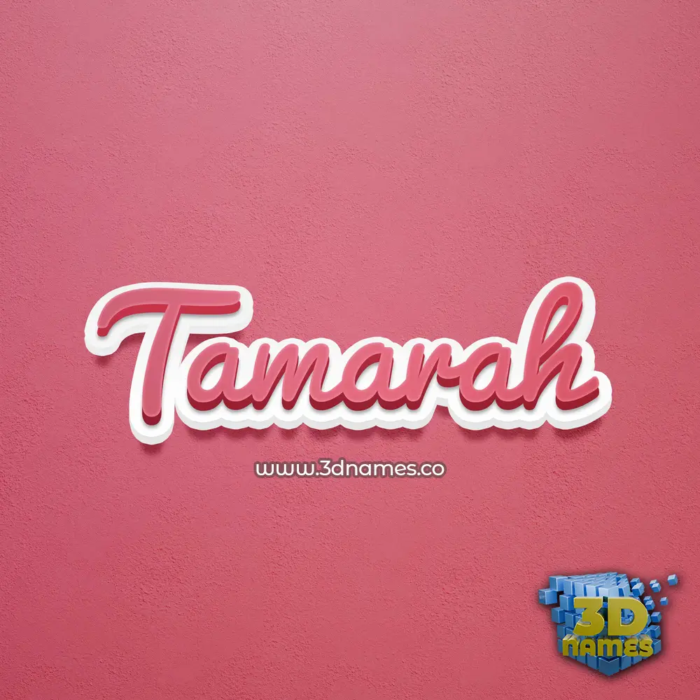tamarah in Red Scribble style - 3D name wallpaper