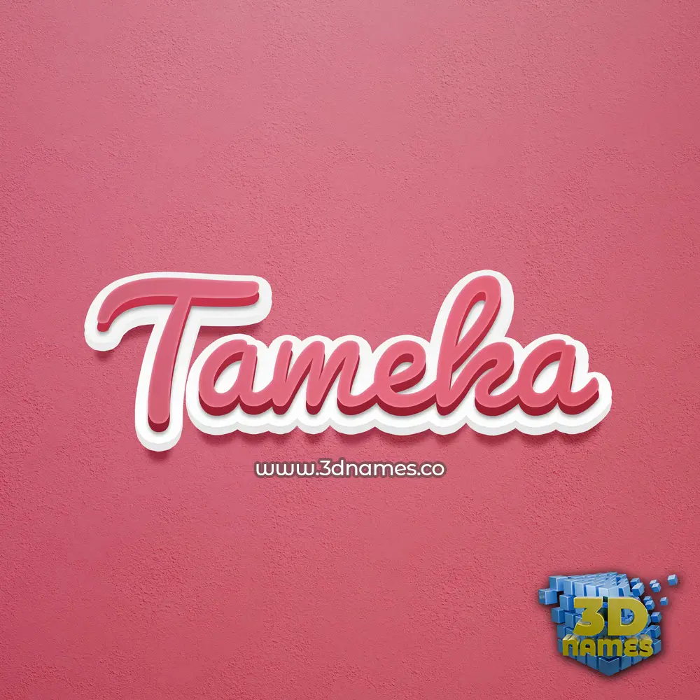 tameka in Red Scribble style - 3D name wallpaper