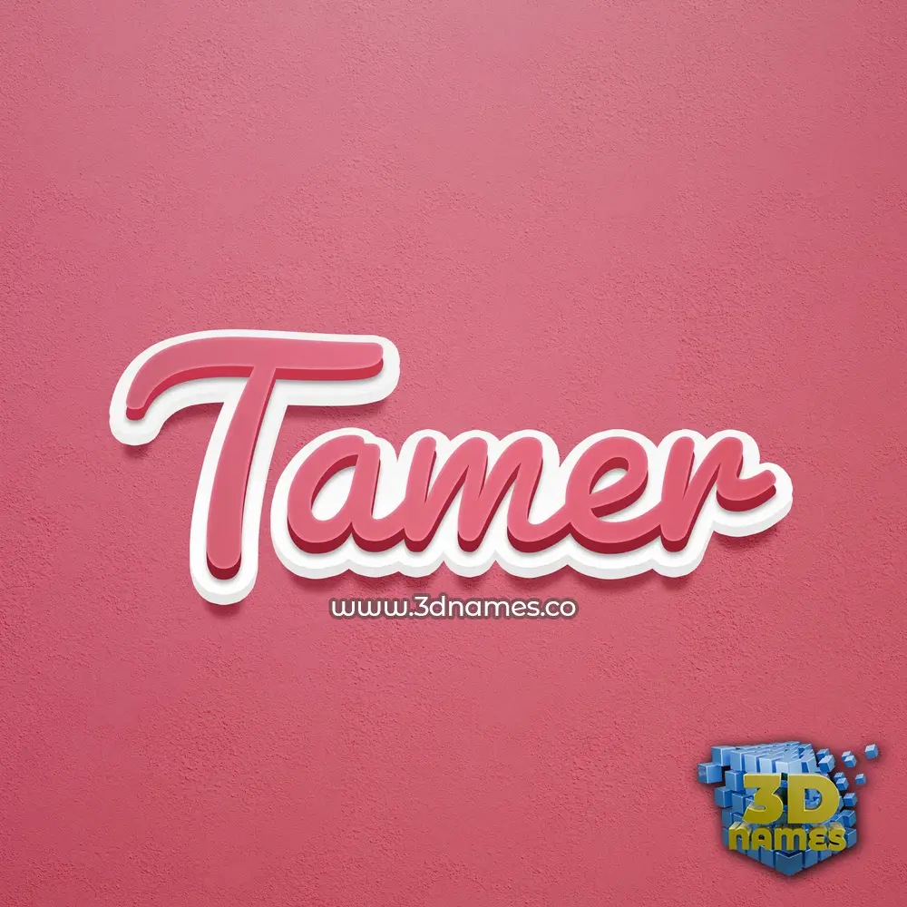 tamer in Red Scribble style - 3D name wallpaper