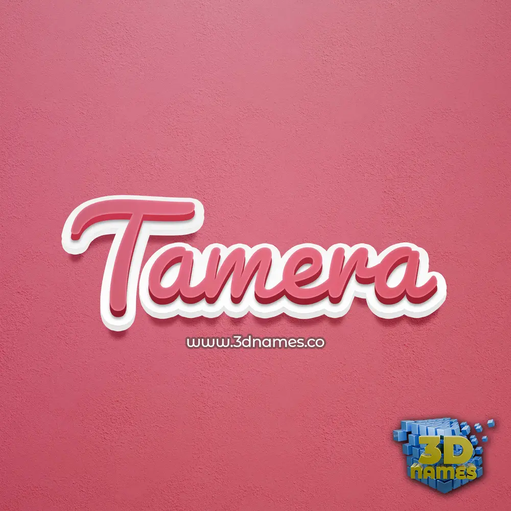 tamera in Red Scribble style - 3D name wallpaper