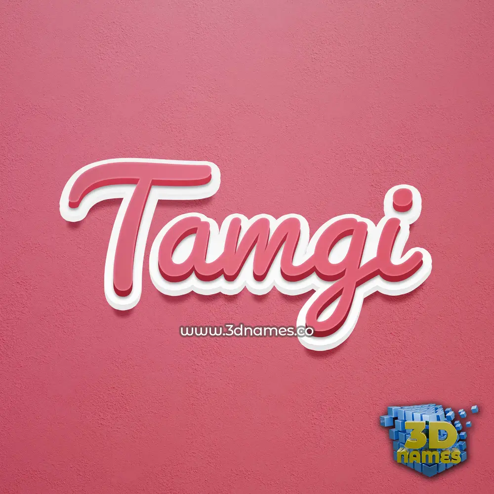 tamgi in Red Scribble style - 3D name wallpaper