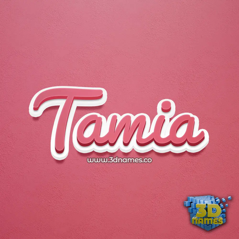 tamia in Red Scribble style - 3D name wallpaper