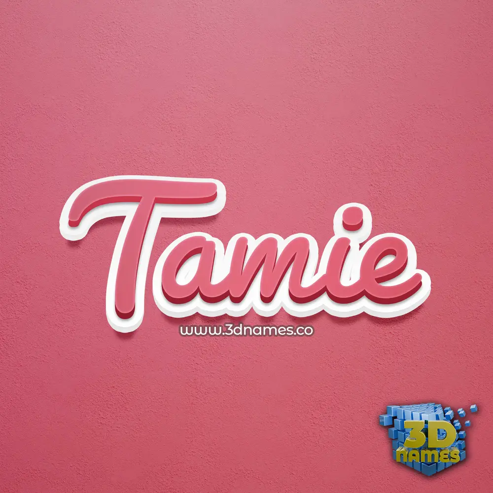 tamie in Red Scribble style - 3D name wallpaper