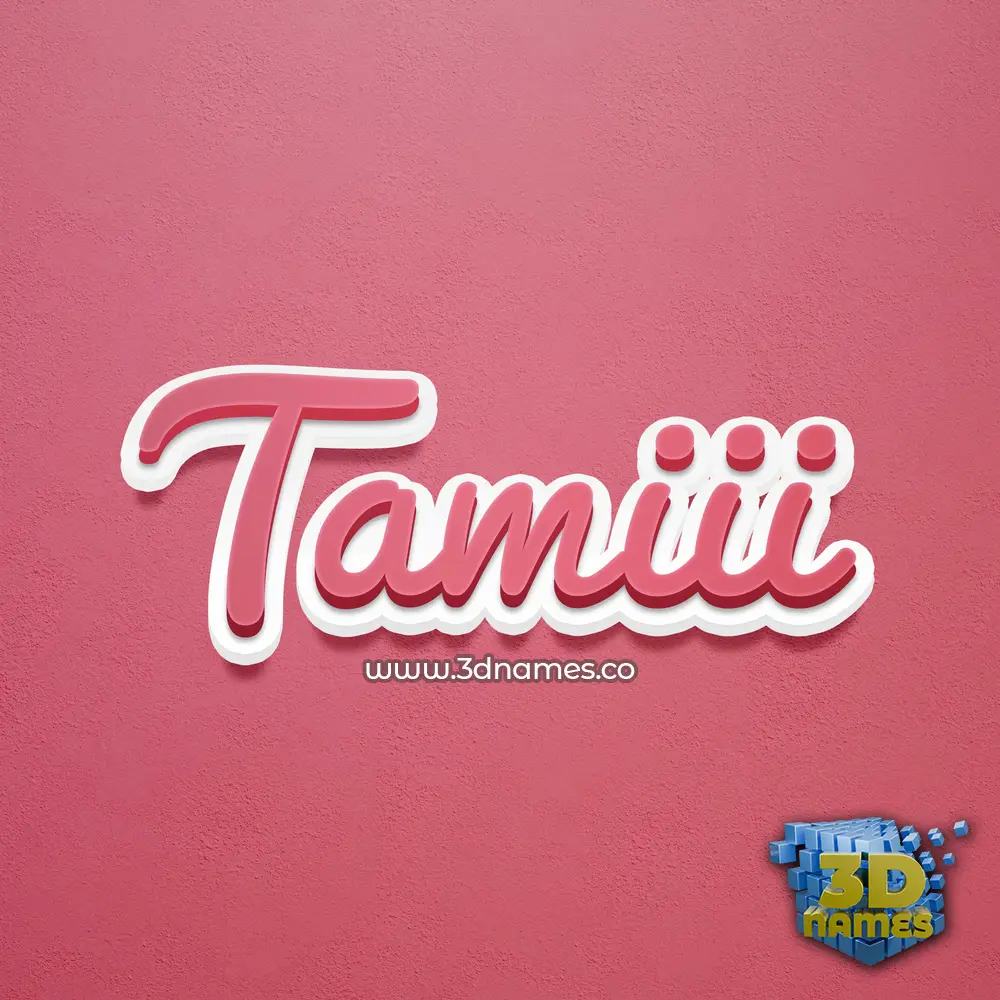 tamiii in Red Scribble style - 3D name wallpaper