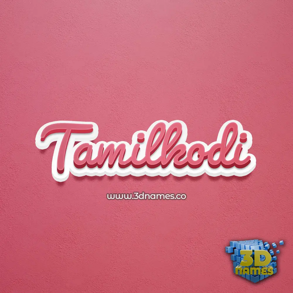 tamilkodi in Red Scribble style - 3D name wallpaper