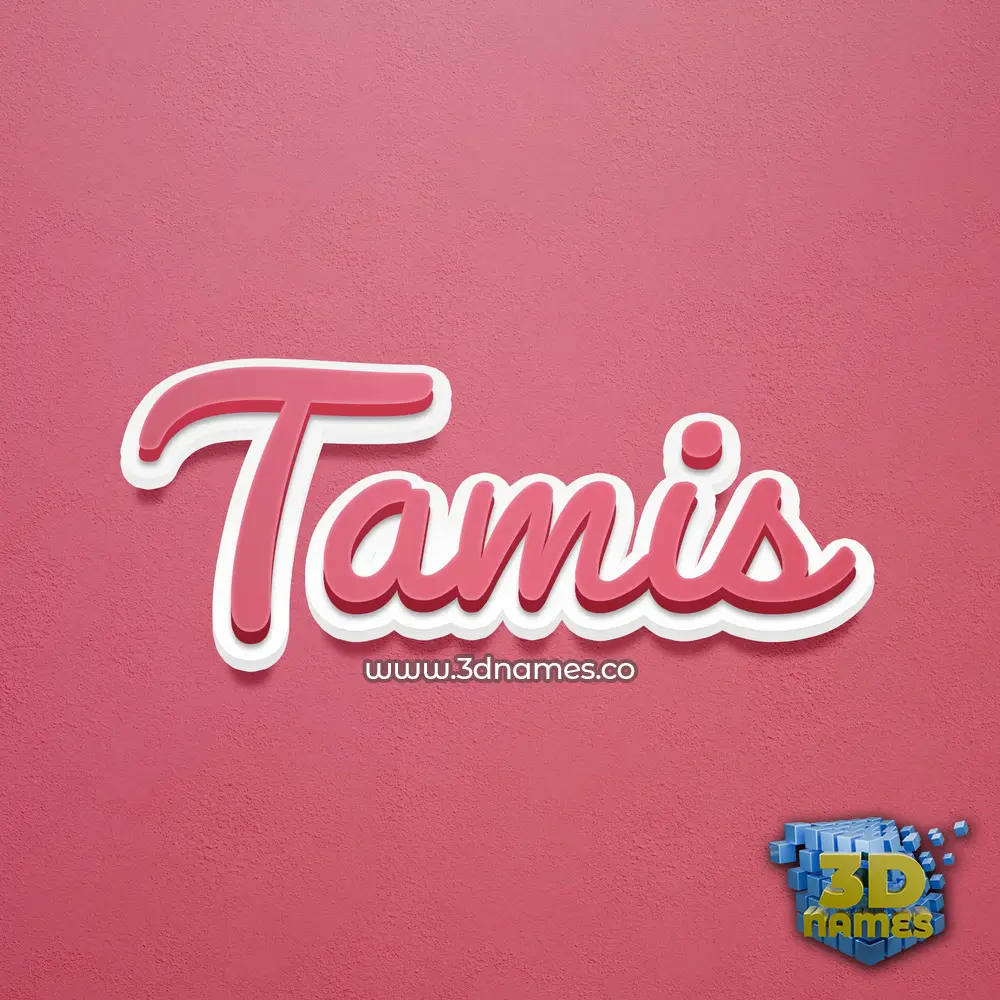 tamis in Red Scribble style - 3D name wallpaper