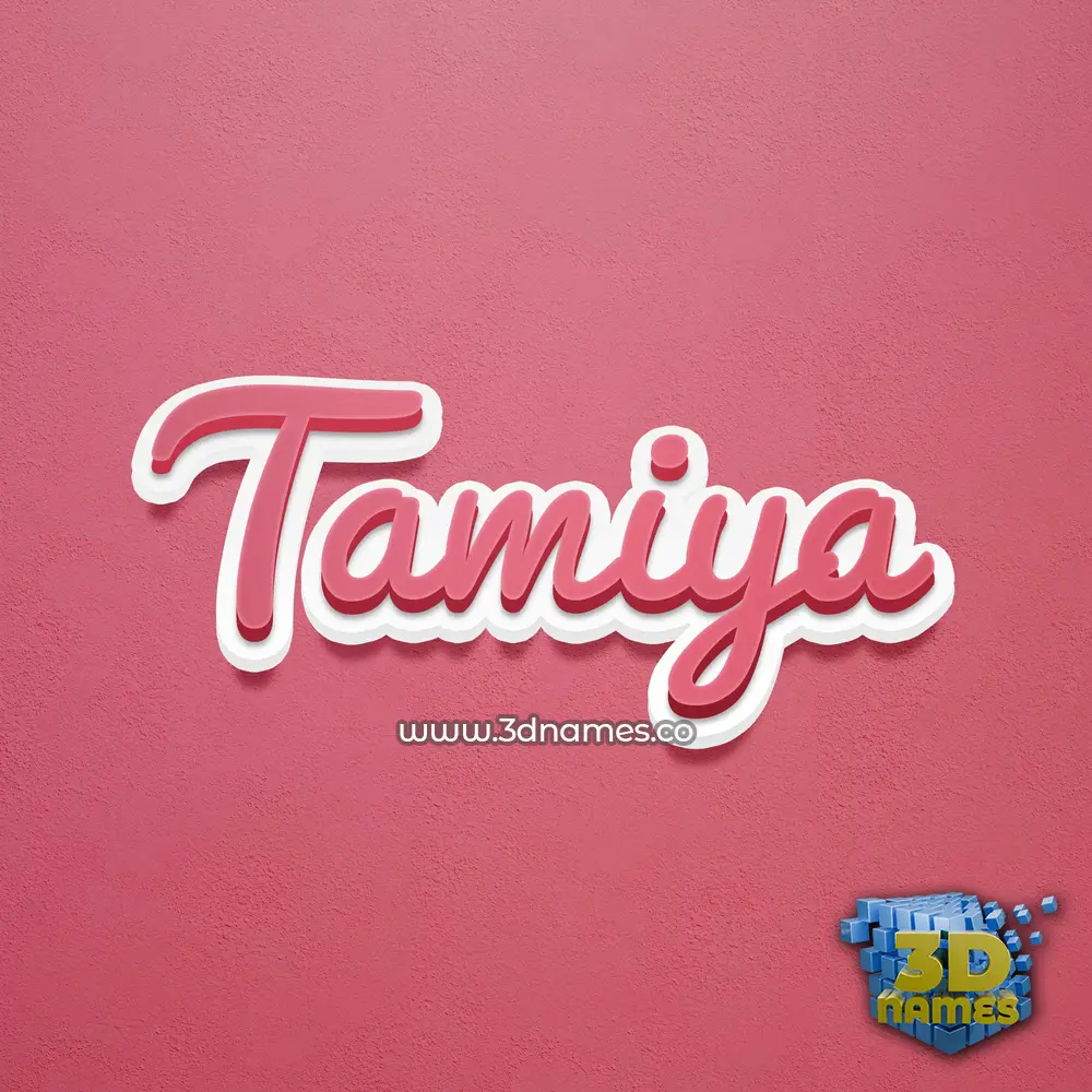tamiya in Red Scribble style - 3D name wallpaper
