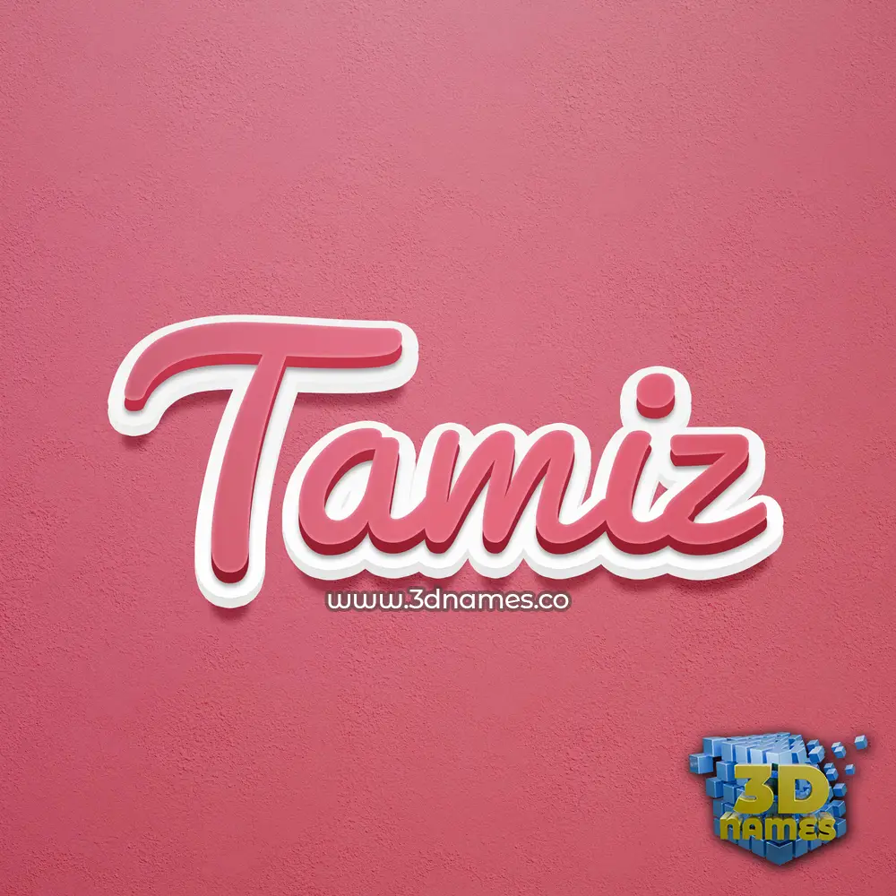 tamiz in Red Scribble style - 3D name wallpaper