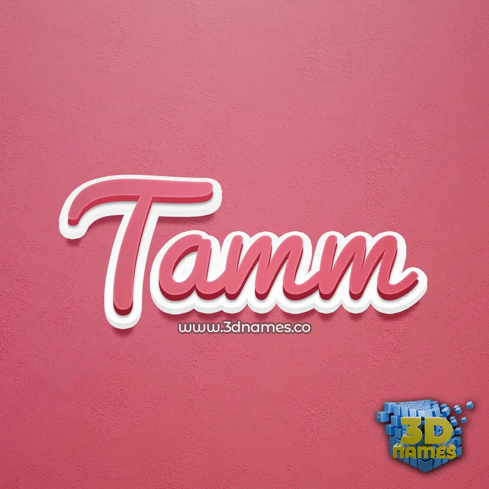 tamm in Red Scribble style - 3D name wallpaper
