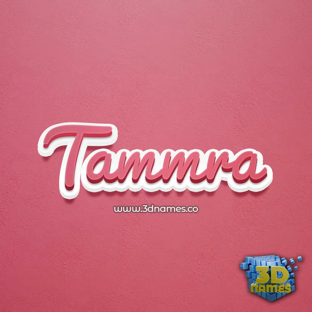 tammra in Red Scribble style - 3D name wallpaper