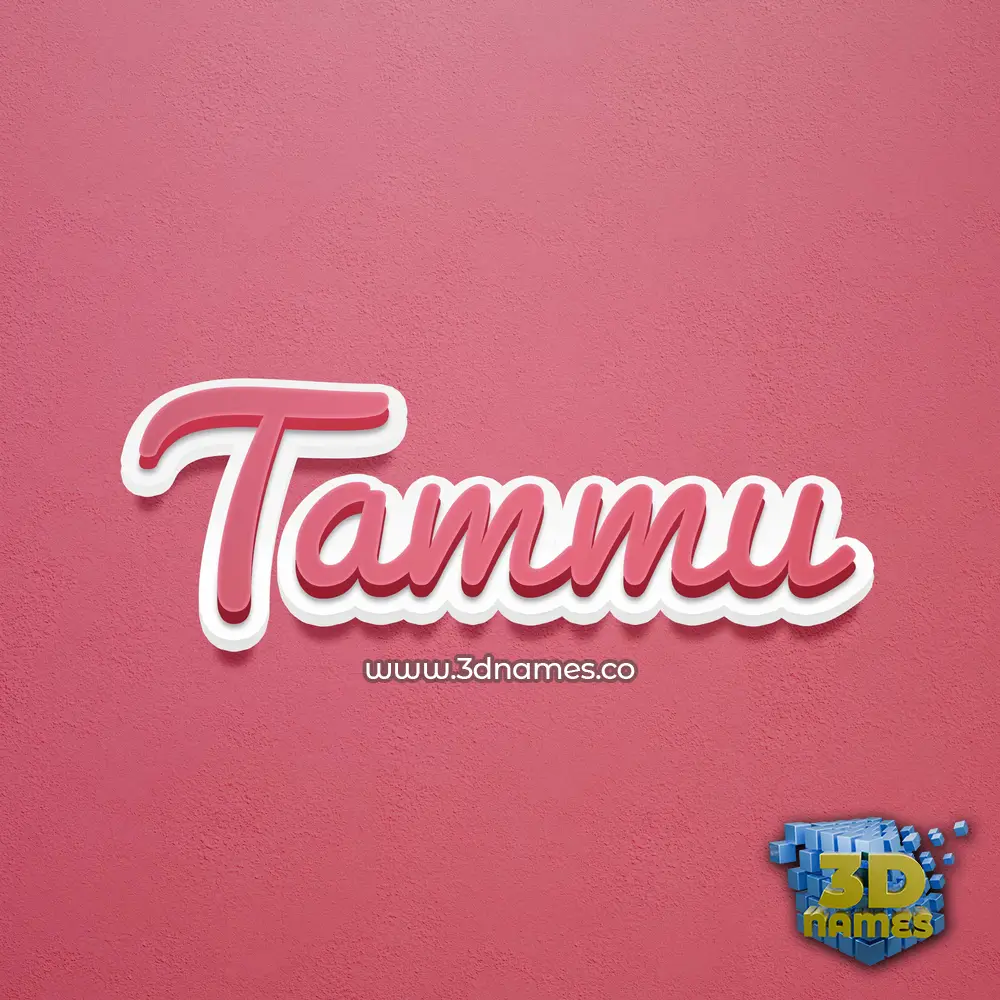 tammu in Red Scribble style - 3D name wallpaper