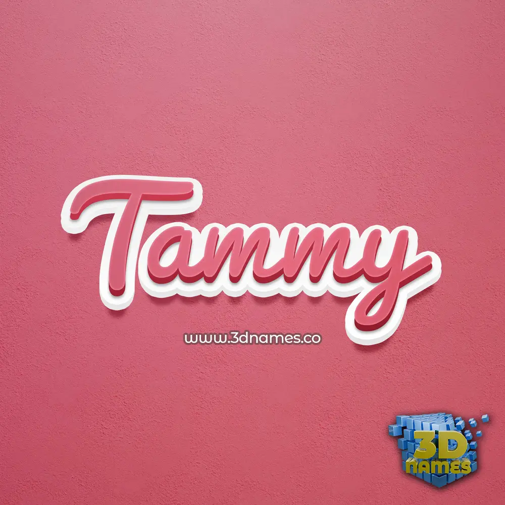 tammy in Red Scribble style - 3D name wallpaper