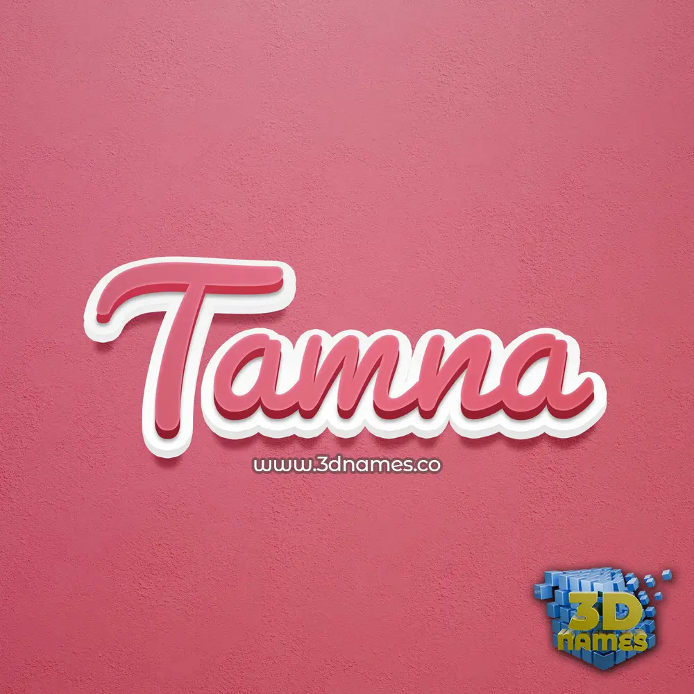 tamna in Red Scribble style - 3D name wallpaper