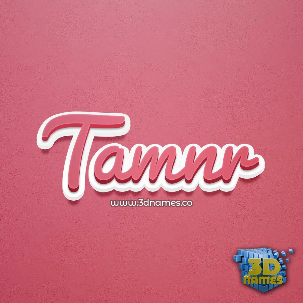 tamnr in Red Scribble style - 3D name wallpaper