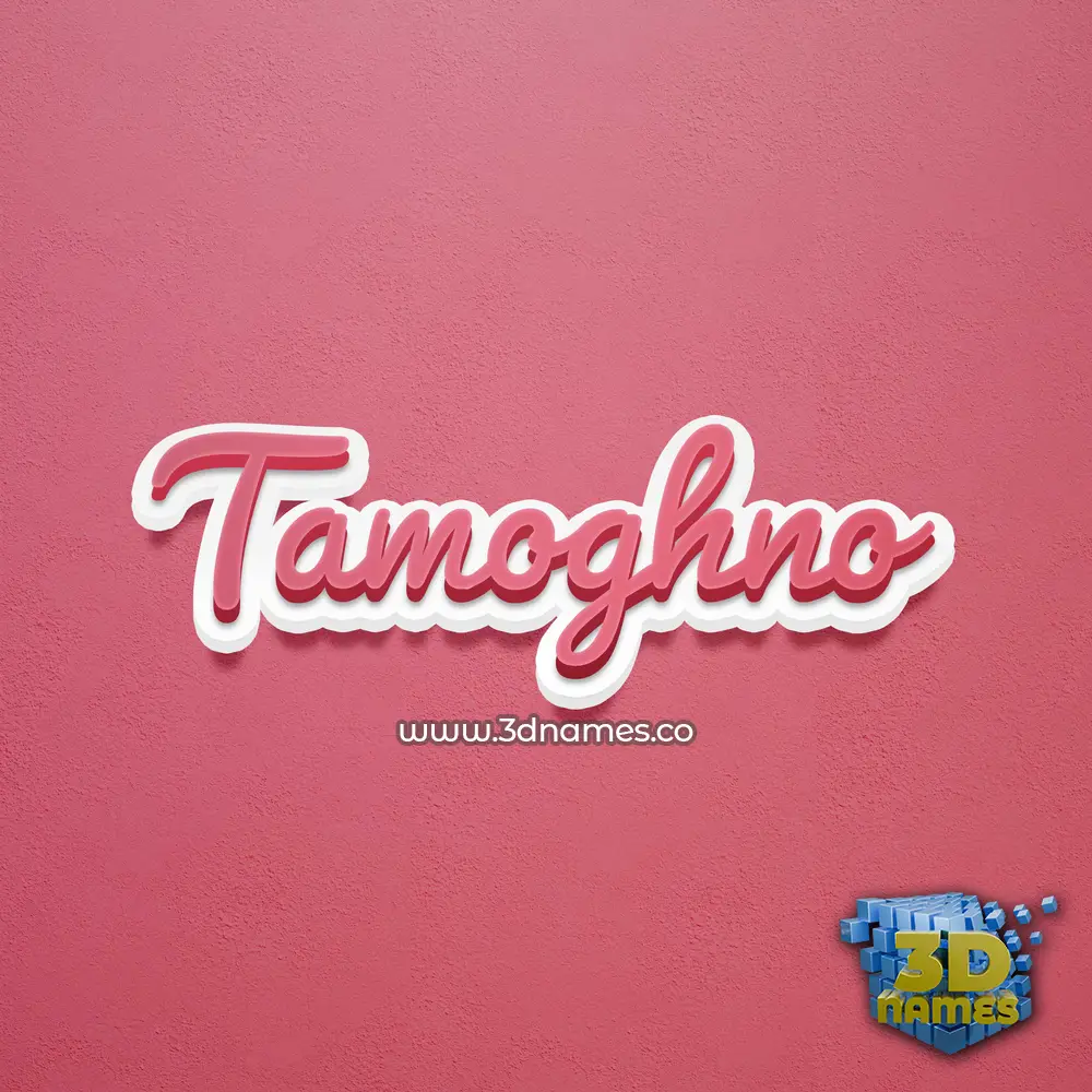 tamoghno in Red Scribble style - 3D name wallpaper