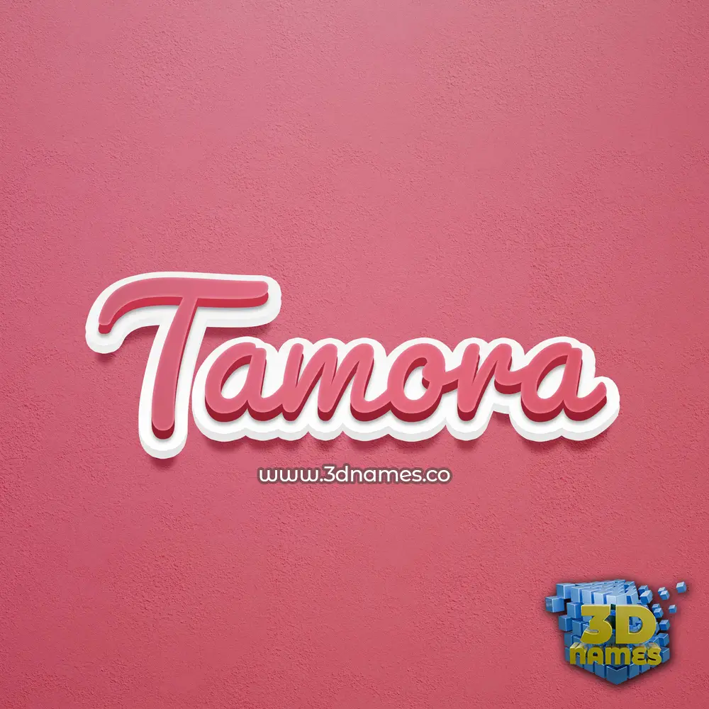 tamora in Red Scribble style - 3D name wallpaper