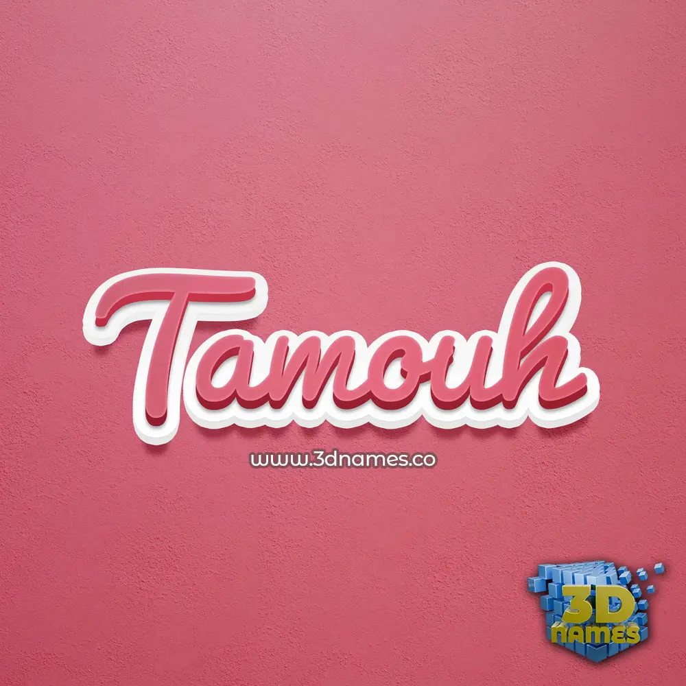 tamouh in Red Scribble style - 3D name wallpaper