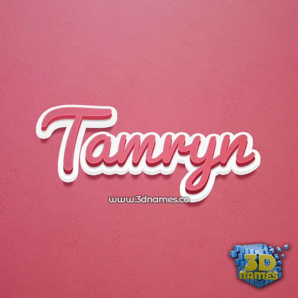 tamryn in Red Scribble style - 3D name wallpaper