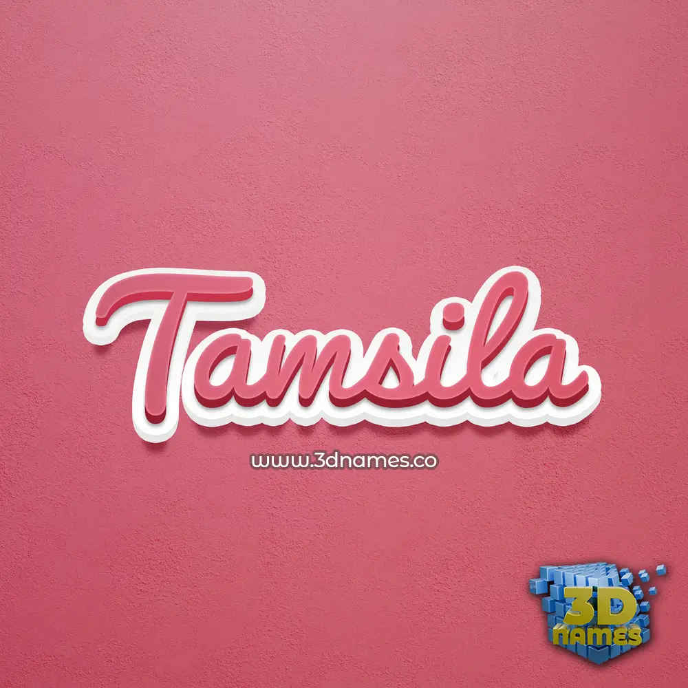 tamsila in Red Scribble style - 3D name wallpaper