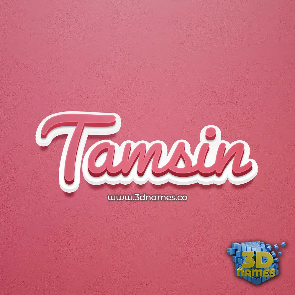 tamsin in Red Scribble style - 3D name wallpaper