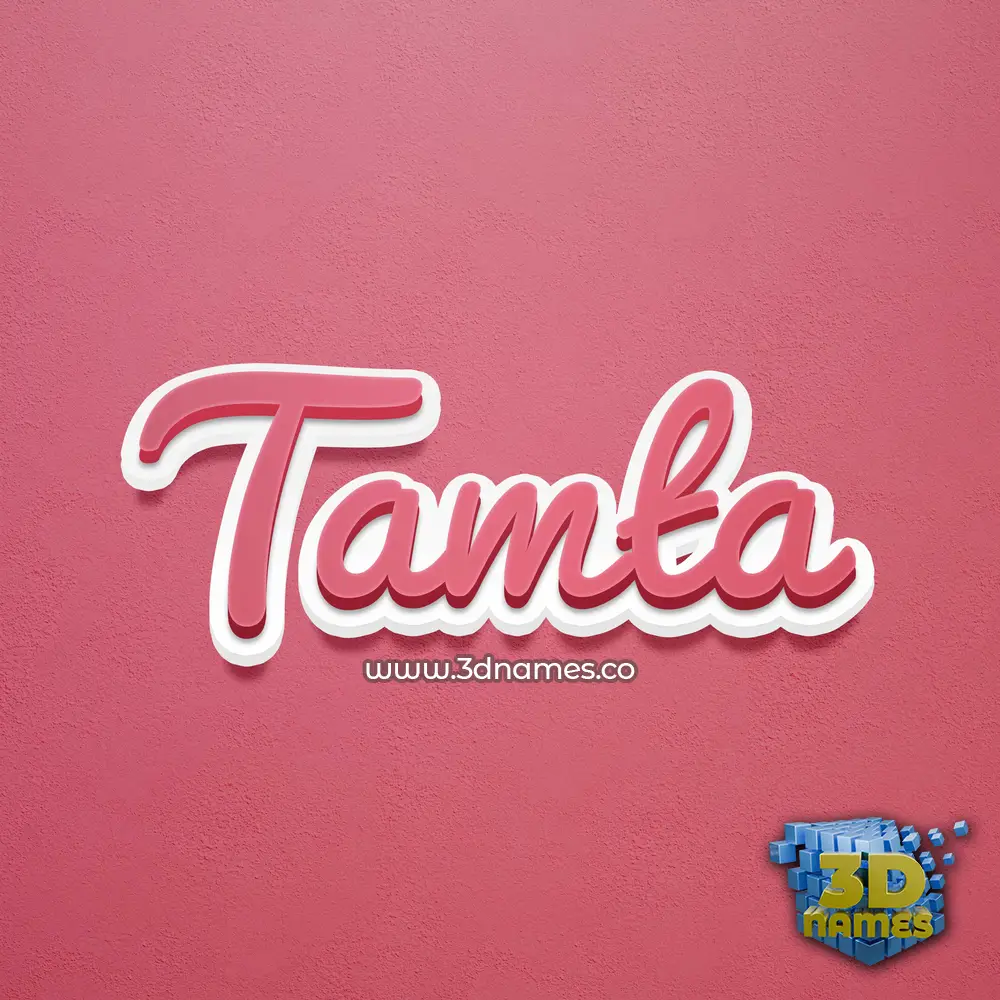 tamta in Red Scribble style - 3D name wallpaper