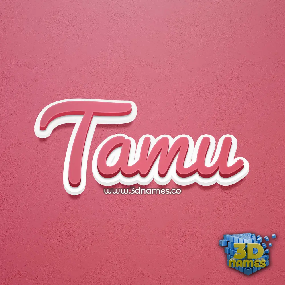 tamu in Red Scribble style - 3D name wallpaper