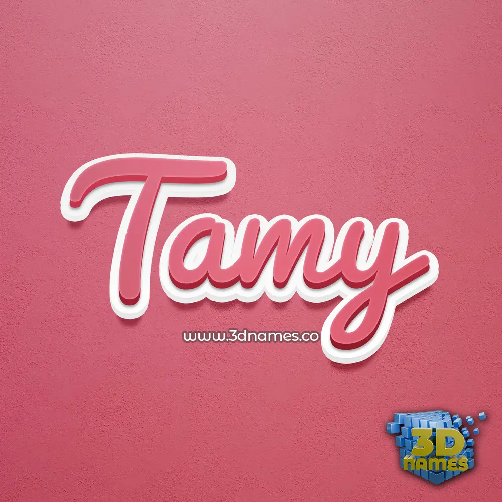 tamy in Red Scribble style - 3D name wallpaper