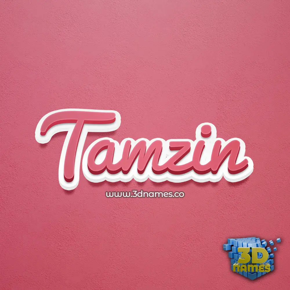 tamzin in Red Scribble style - 3D name wallpaper