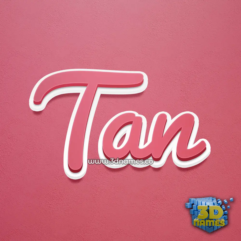 tan in Red Scribble style - 3D name wallpaper