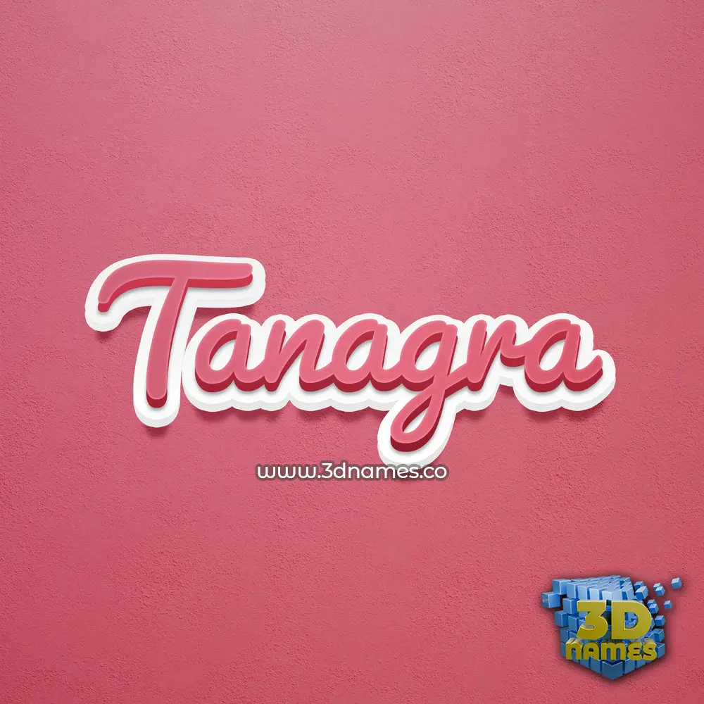 tanagra in Red Scribble style - 3D name wallpaper