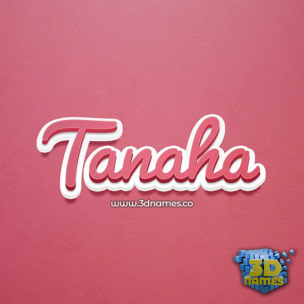 tanaha in Red Scribble style - 3D name wallpaper