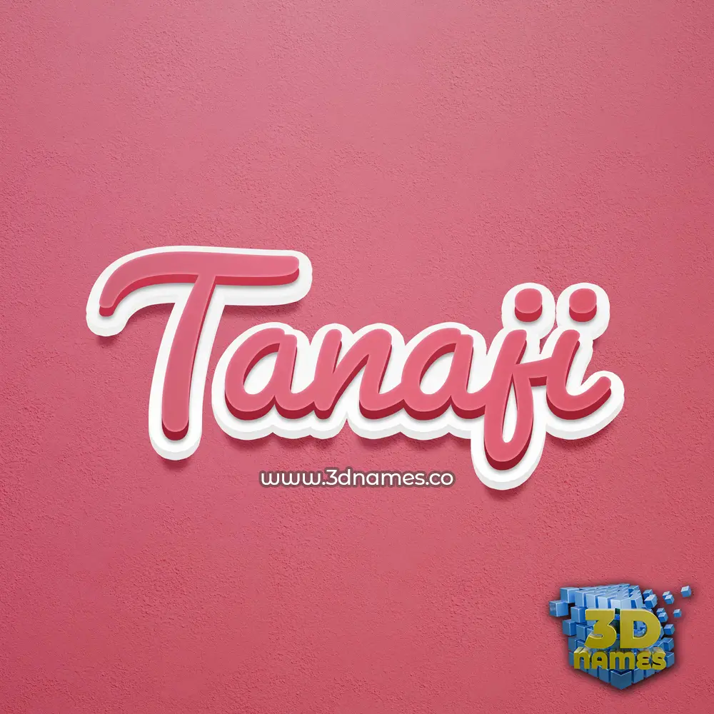 tanaji in Red Scribble style - 3D name wallpaper