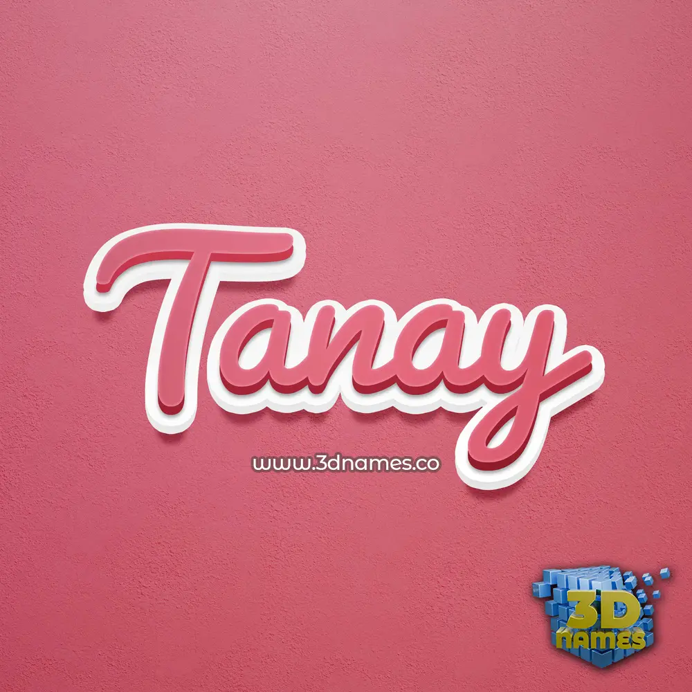 tanay in Red Scribble style - 3D name wallpaper