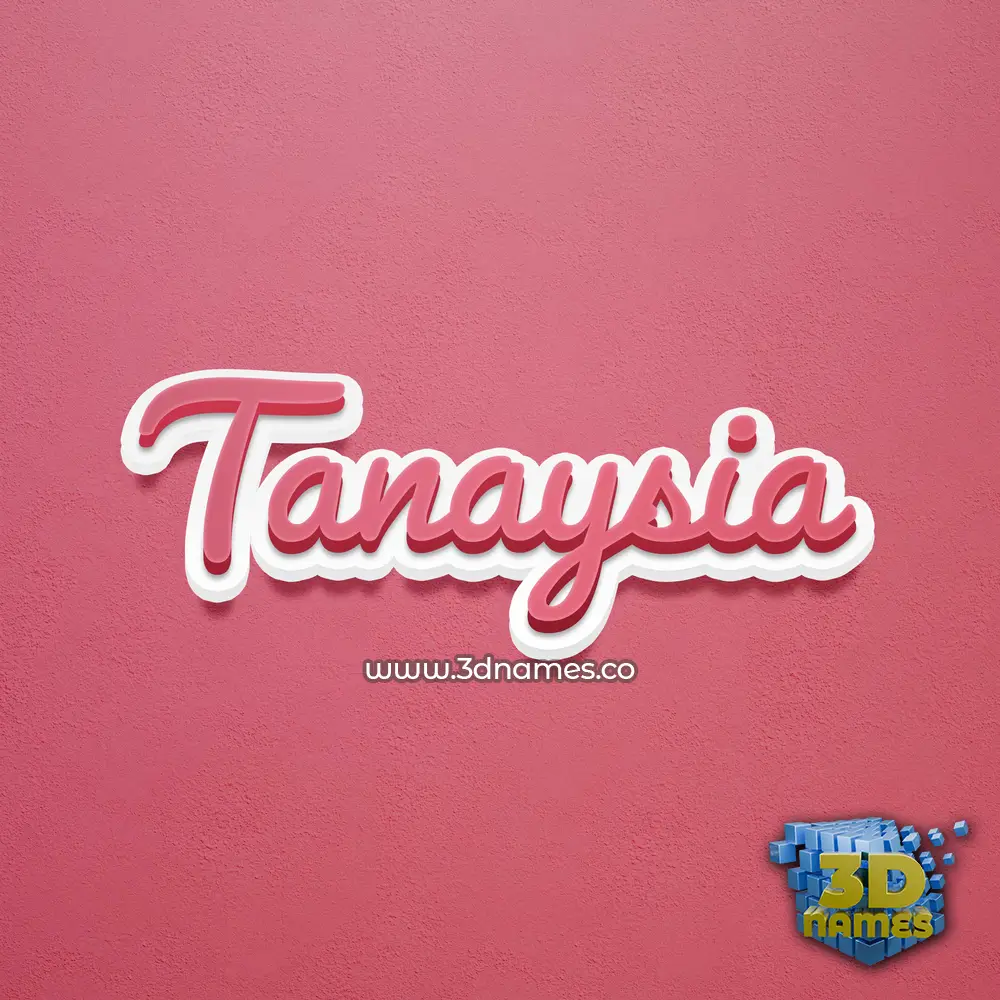 tanaysia in Red Scribble style - 3D name wallpaper