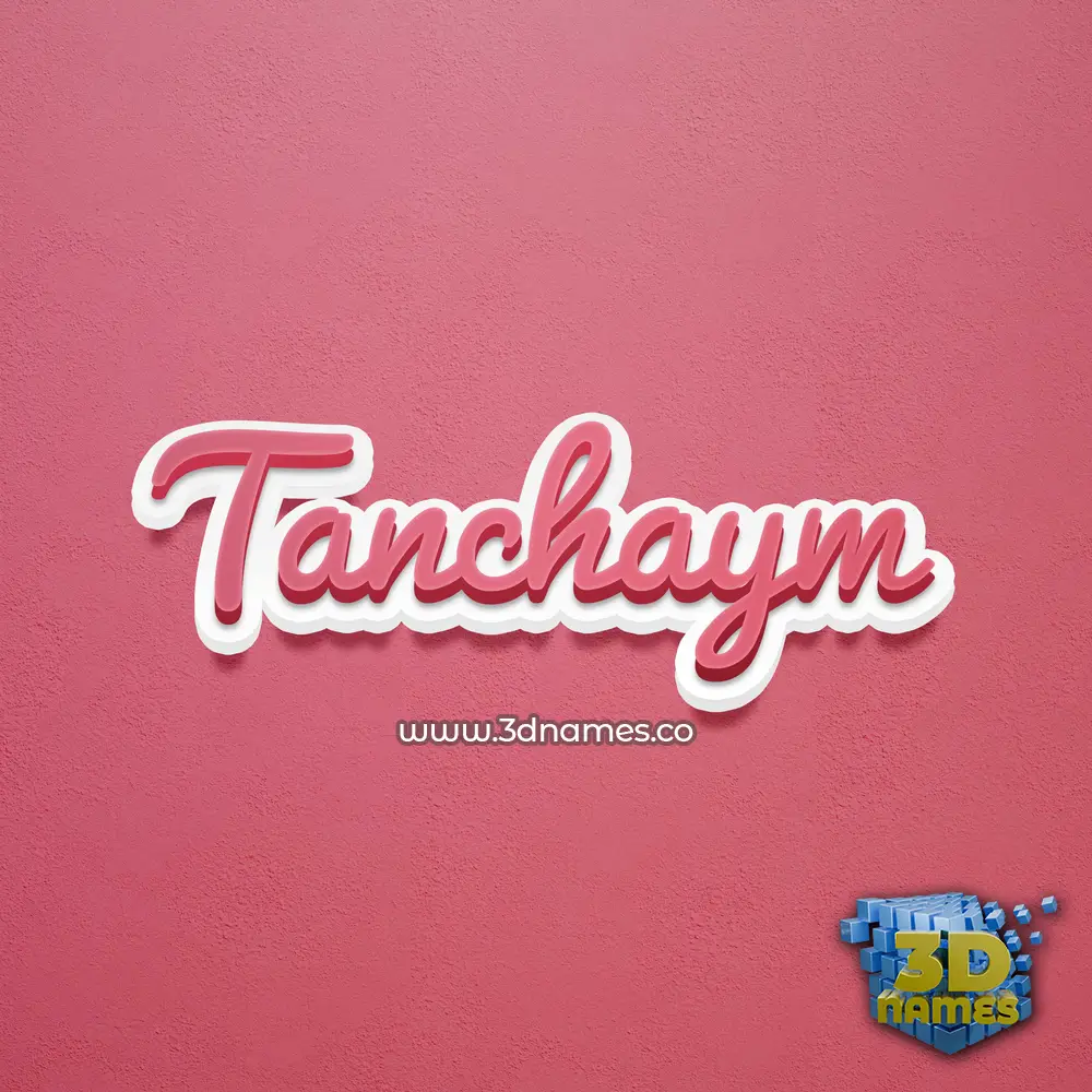 tanchaym in Red Scribble style - 3D name wallpaper