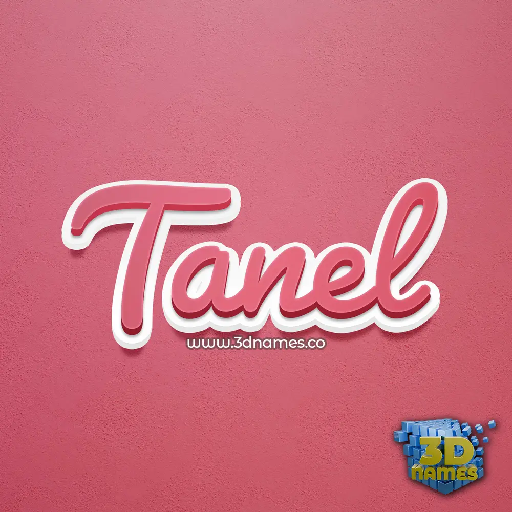 tanel in Red Scribble style - 3D name wallpaper