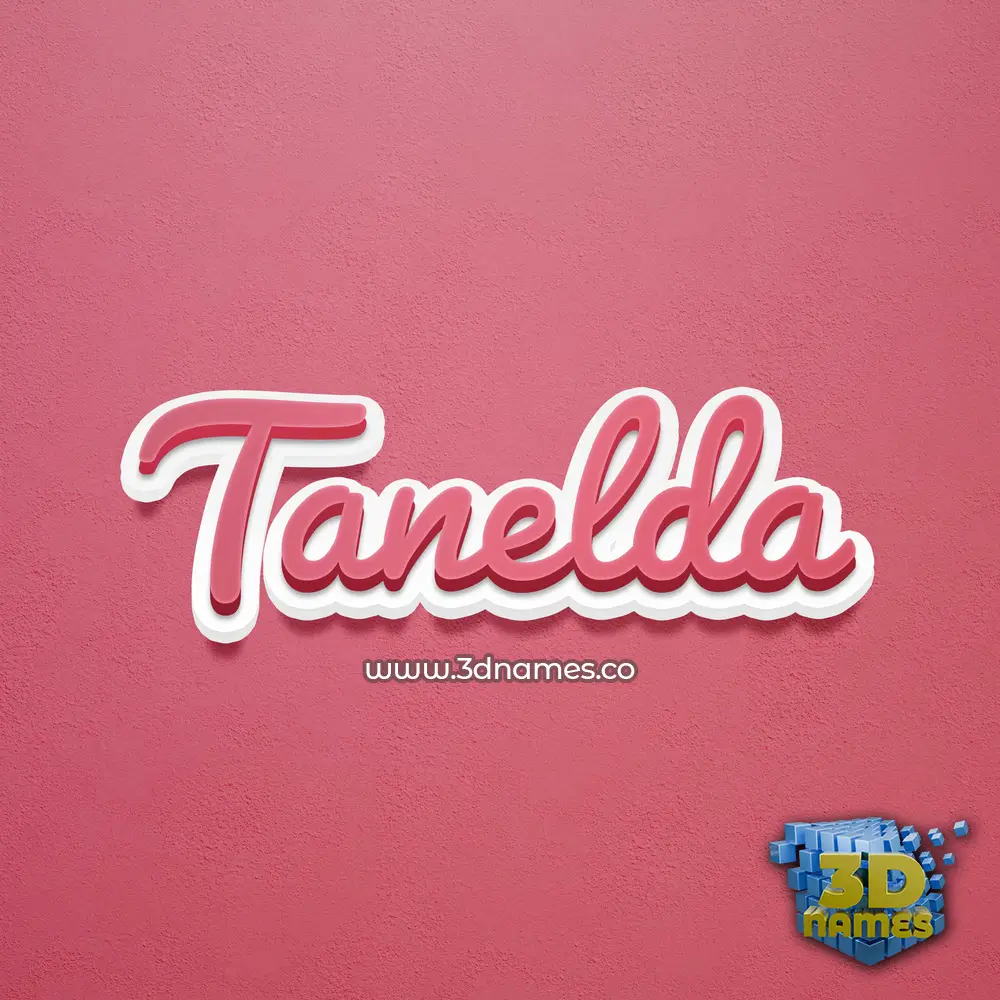 tanelda in Red Scribble style - 3D name wallpaper