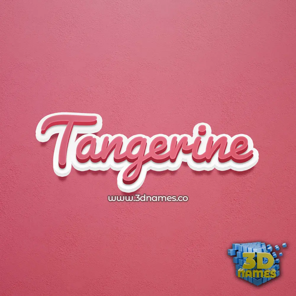 tangerine in Red Scribble style - 3D name wallpaper