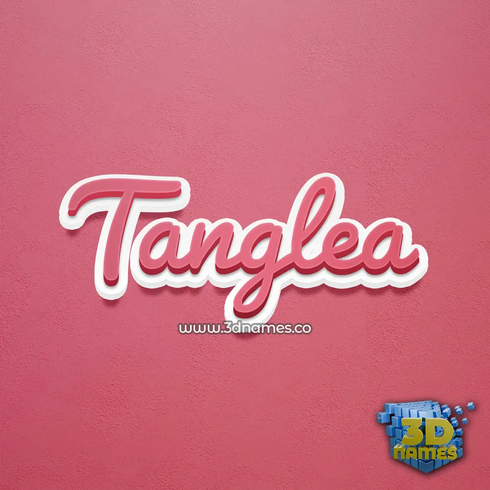 tanglea in Red Scribble style - 3D name wallpaper