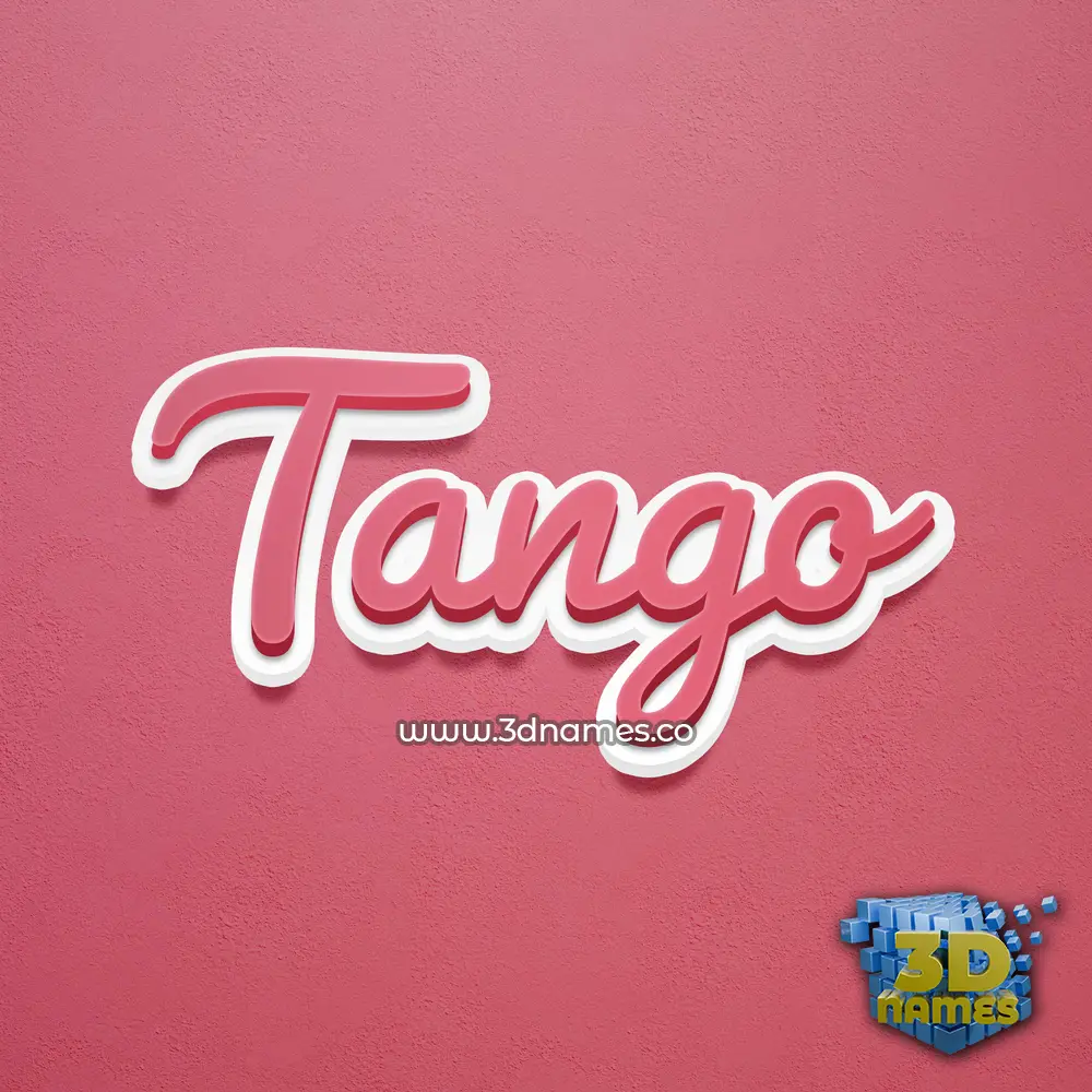 tango in Red Scribble style - 3D name wallpaper