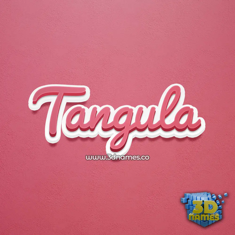 tangula in Red Scribble style - 3D name wallpaper