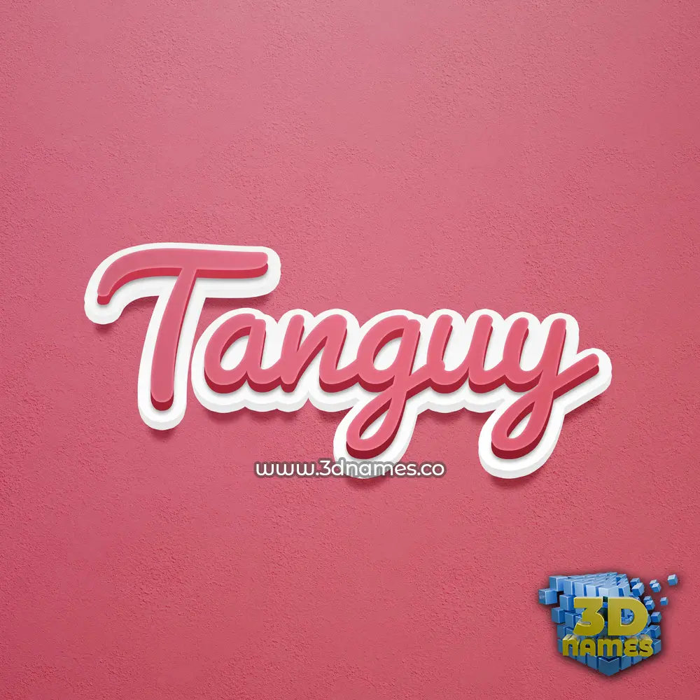 tanguy in Red Scribble style - 3D name wallpaper