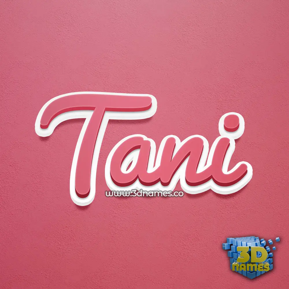 tani in Red Scribble style - 3D name wallpaper