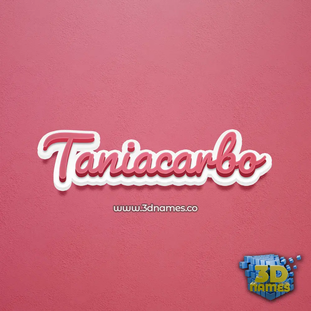 taniacarbo in Red Scribble style - 3D name wallpaper