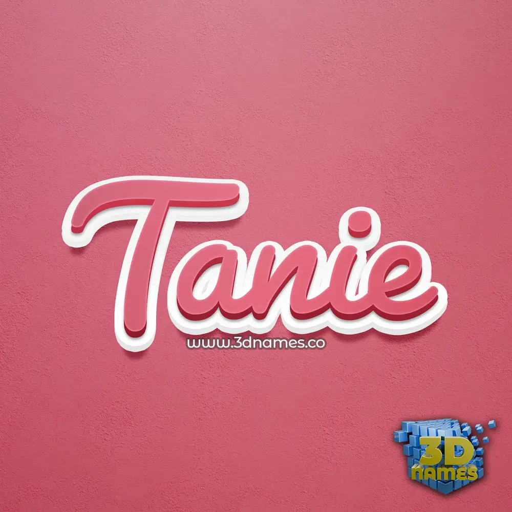 tanie in Red Scribble style - 3D name wallpaper