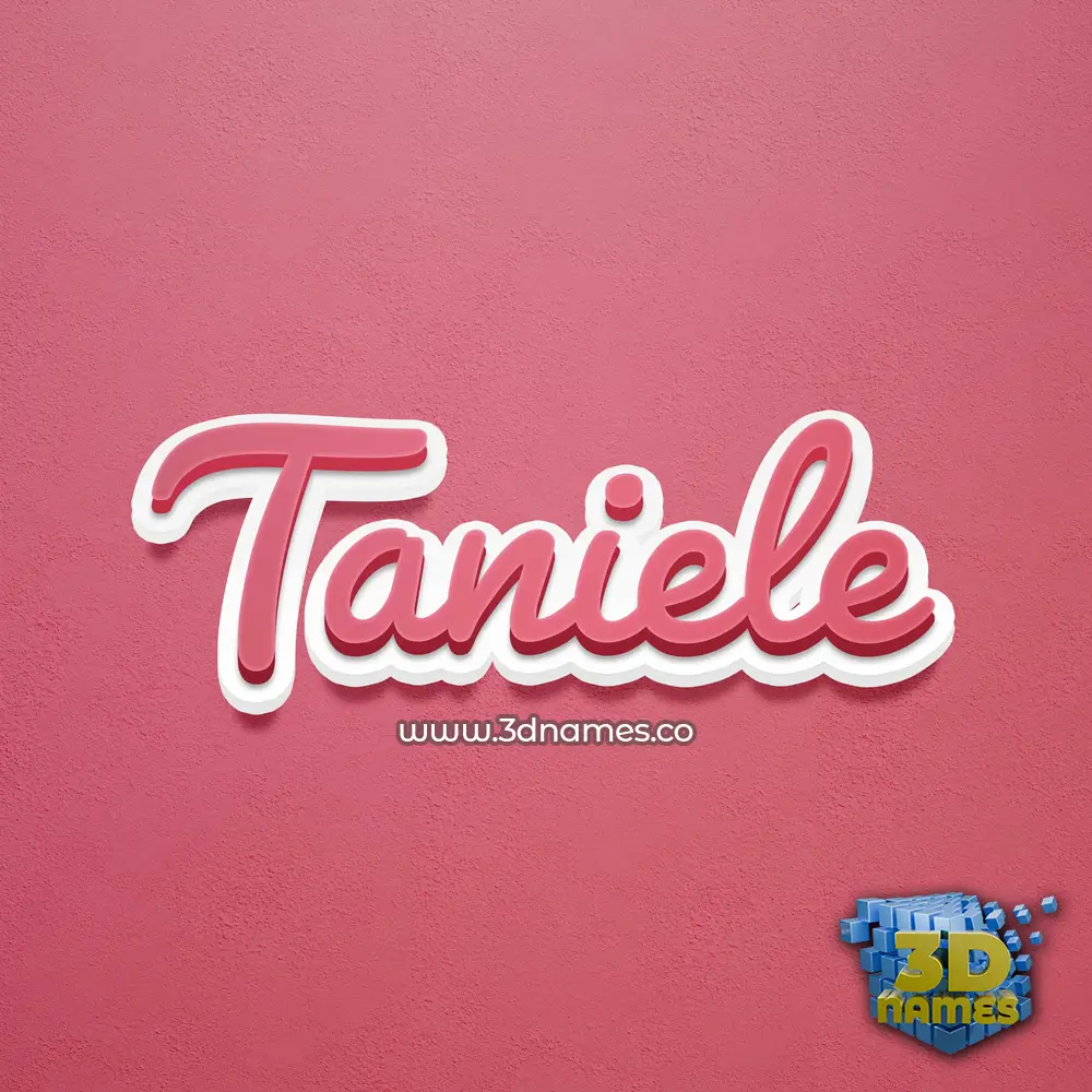 taniele in Red Scribble style - 3D name wallpaper