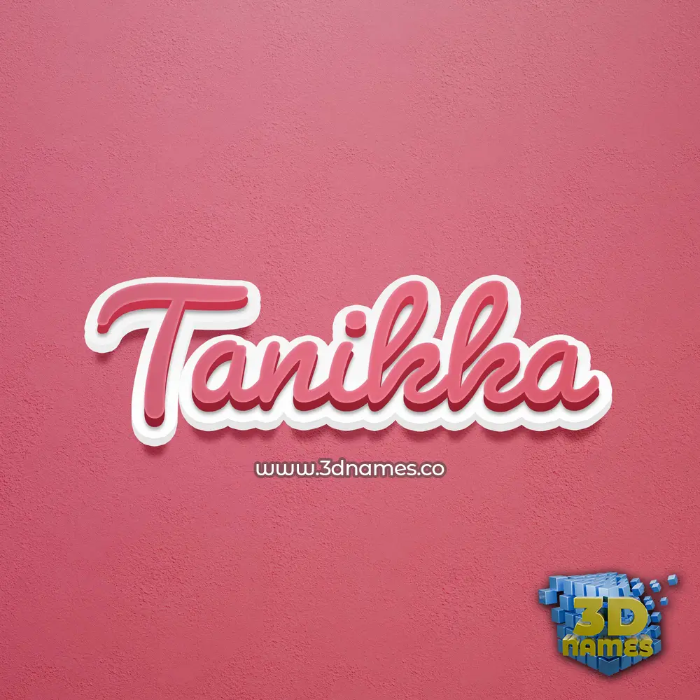 tanikka in Red Scribble style - 3D name wallpaper